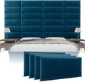Peacock Blue Velvet Headboard Panels