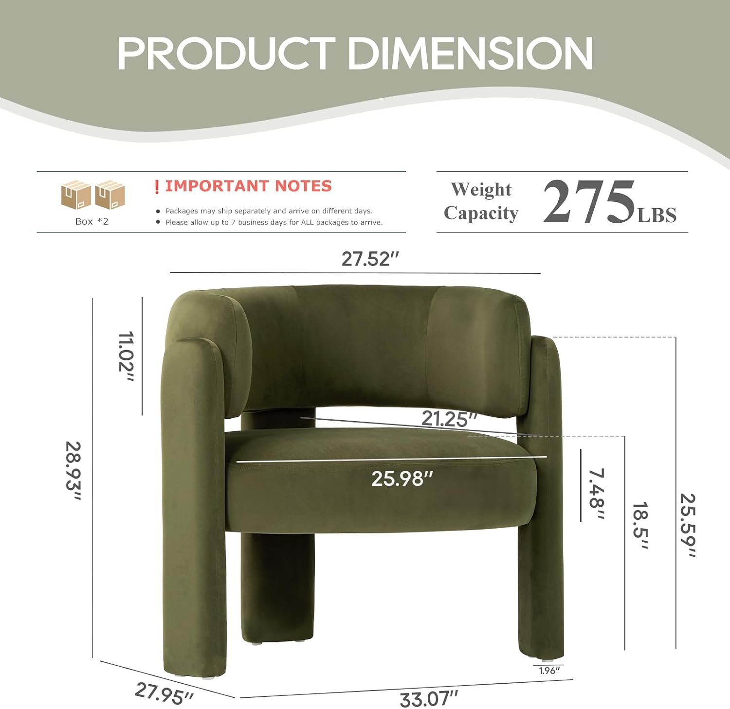 Green Velvet Accent Chairs Set of 2