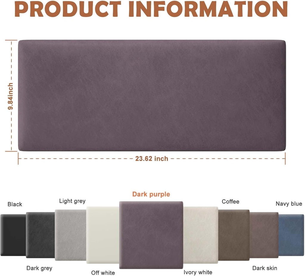 Dark Purple King Peel Stick Headboard