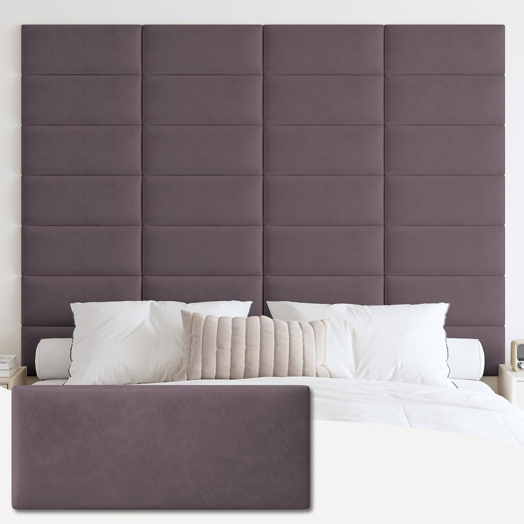 Dark Purple King Peel Stick Headboard