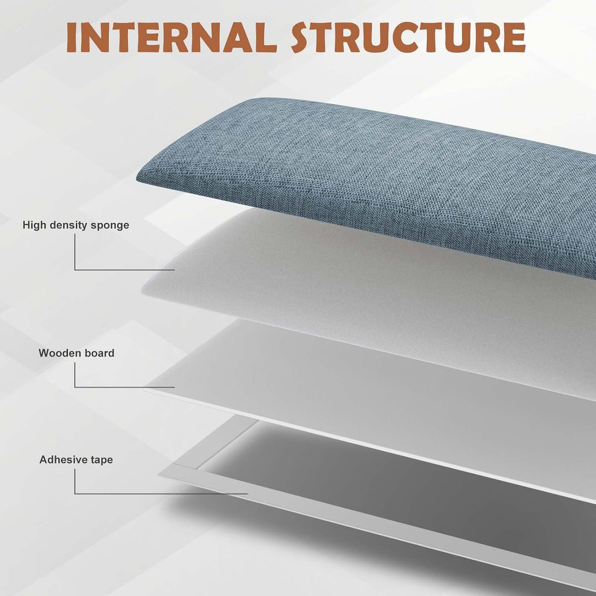 Dusty Blue King Peel Stick Headboard
