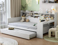 White Corner Daybed with Desk & Trundle