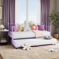 Purple Metal Daybed with Trundle