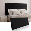 Black Fabric Peel Stick Acoustic Headboard Panels