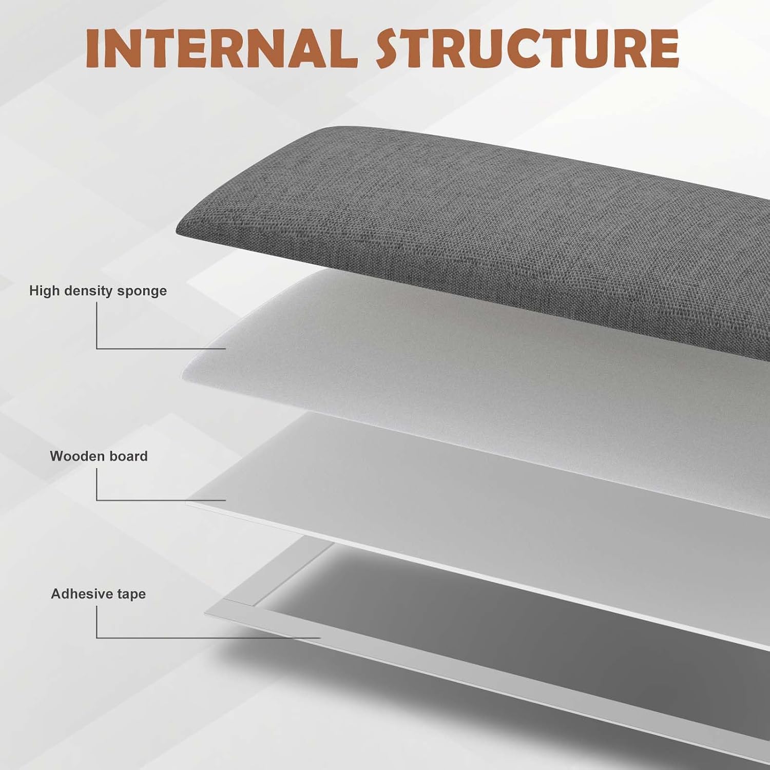 Dark Grey King Peel Stick Headboard