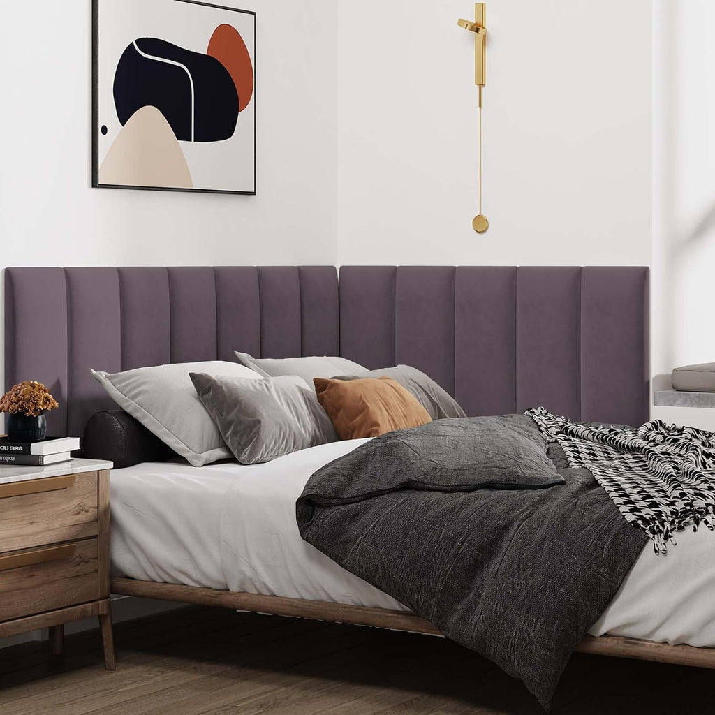 Dark Purple King Peel Stick Headboard