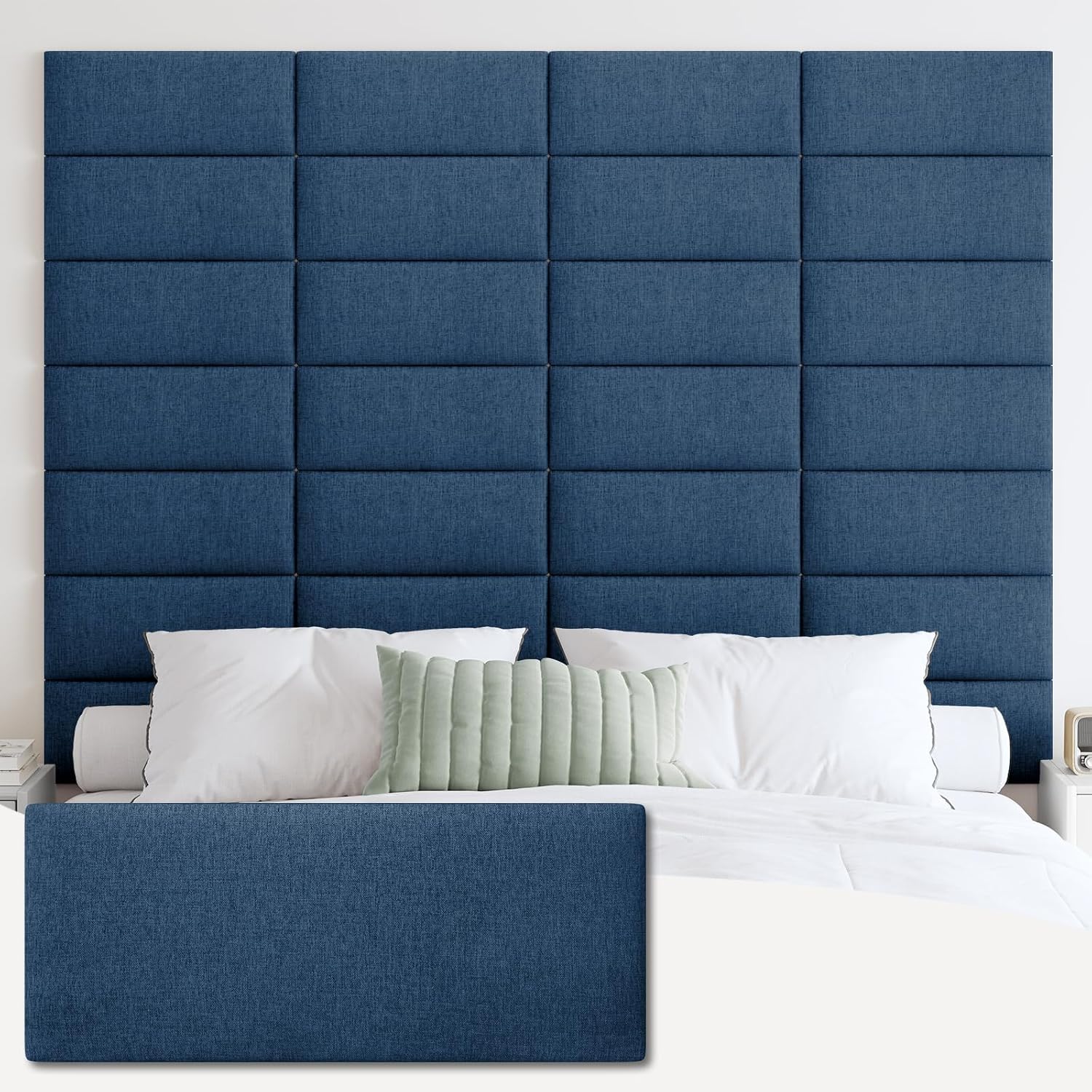 Navy Blue King Peel Stick Headboard
