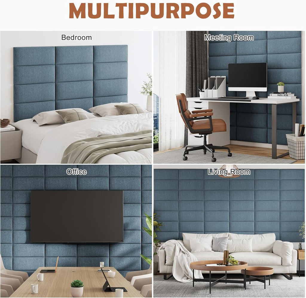 Dusty Blue King Peel Stick Headboard